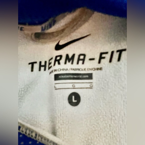 Nike Men's Hoodie in Gray with Blue Accents Large - Picture 2 of 2